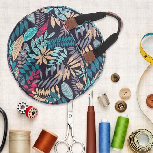 Bolsa organizadora antipérdida para lanas y herramientas de tejer 8