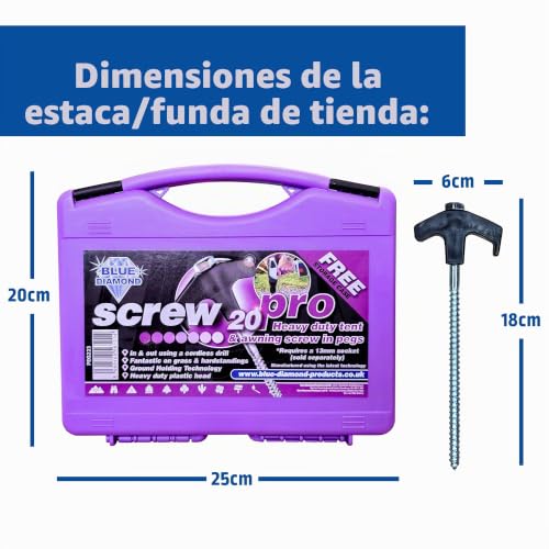 Tornillos para tienda de campaña ultra resistentes con agarre de rosca profundo 3