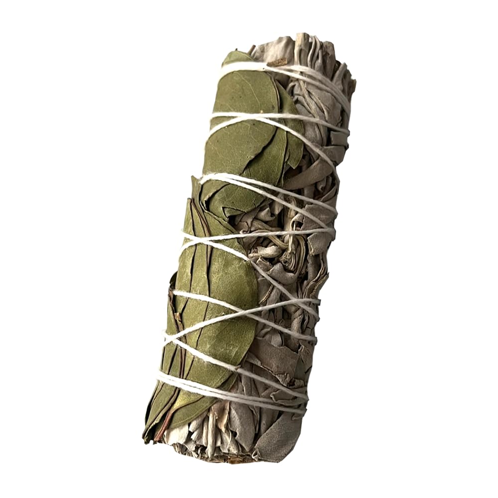 VIE Sage Smudge Stick 4" (White Sage and Eucalyptus, 4"), Grey, Pack of 1