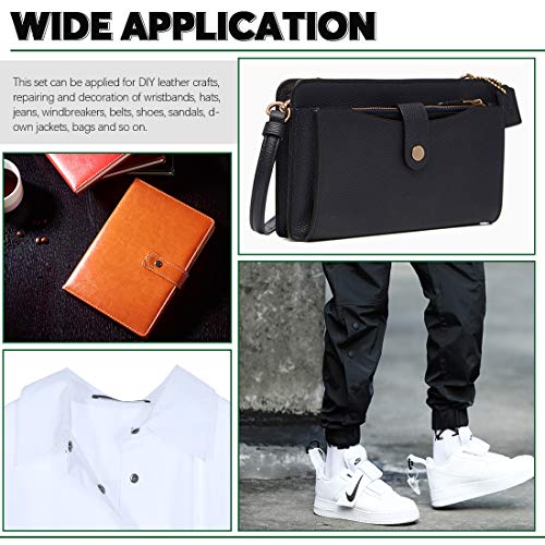 Keadic 60 Sets Snap Fasteners Assortment Kit With 4 Installation Tools And 1 Tape Measure, 6 Colors 12.5Mm Leathercraft Rivets For Leather Fabric #TOP6