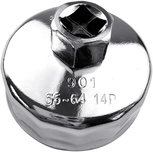 Llave de filtro de aceite de 14 flautas de 2.520 in2.5 pulgadas para Honda, Yamaha, Mazda, Nissan, motocicleta, Polaris, Indian Challenger,