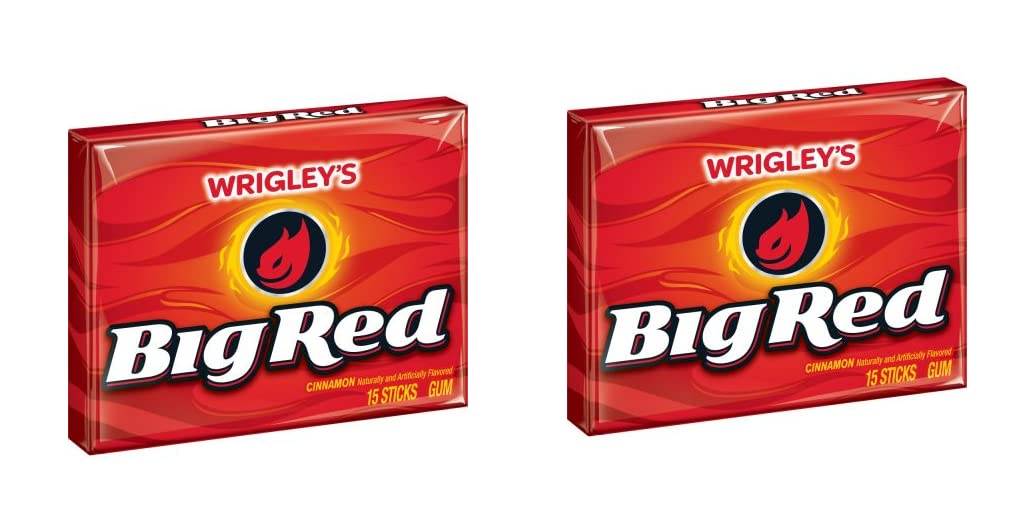 Big Red Chewing Gum 15Sticks (Pack Of 2), 40g