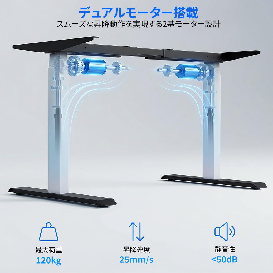Amazon | JUNOOT 電動昇降デスク 5年保証 4月30日まで返品可 耐荷重