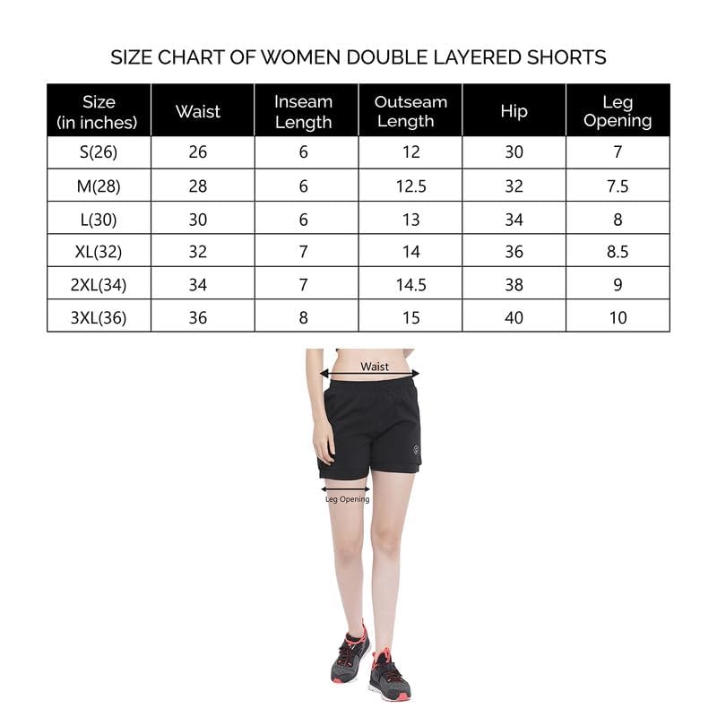 Image of CHKOKKO Gym Shorts for Women Workout Sports Running Quick Dry Fit Double Layer Inner Compression with Pockets Breathable Lightweight Wear