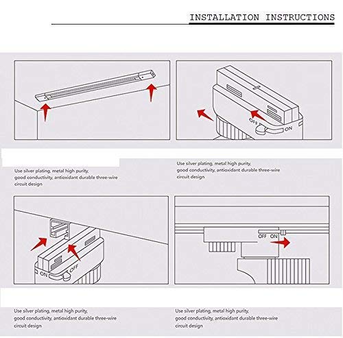 Image of Rectangular LED Track Lighting | LED Track Lighting Ceiling Spotlight Black Finish Trackline Trackway Lights