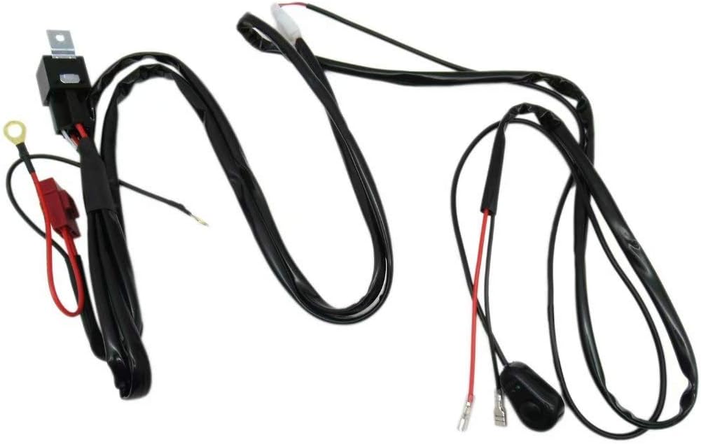 USonline911 Universal Wiring Harness LED Light Bar Wiring Harness Kit 12V 40Amp 16AWG Fuse Relay ON/OFF Switch