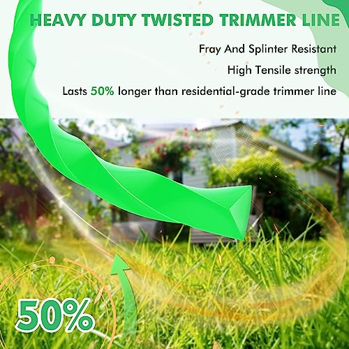 Image of THTEN String Trimmer Line 0.095 inch Compatible with Husqvarna 320iL,330LK,430LS,535LS,325iLK,225L,232L,322L,240L,323L,128L String Trimmer,157 Ft Pre-Cut Twisted Line 9 Pack
