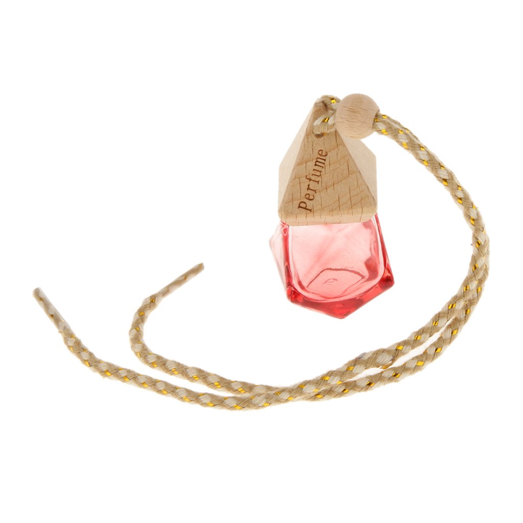 Importe 5ML Rhombus Empty Perfume Bottle Glass Car Home Hanging Charm Random Color