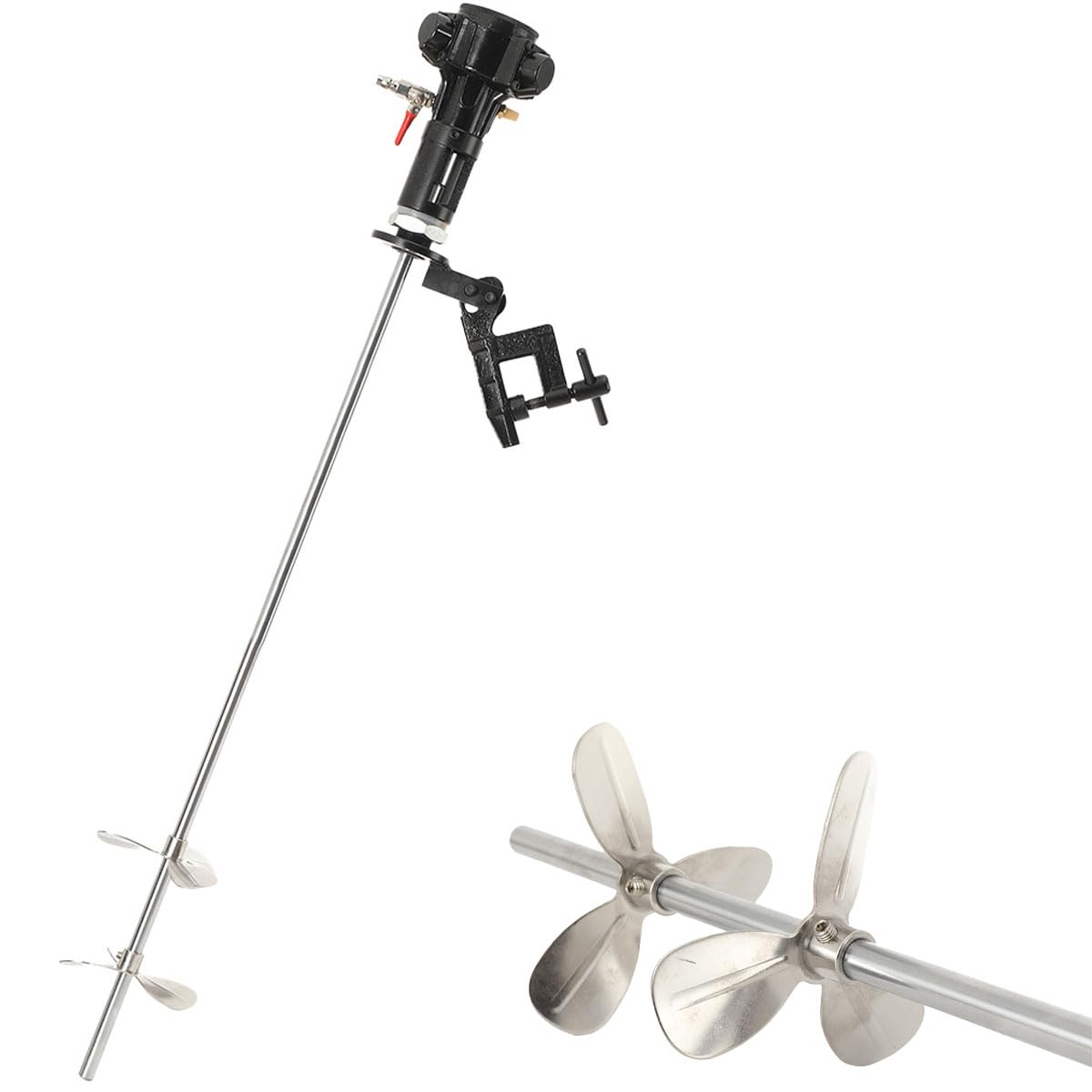50 Gallon Pneumatic Agitator Paint Mixer Stirrer Mixing Dispersing Paint Stirring Machine Air Agitator Blender Paint Mix Tool