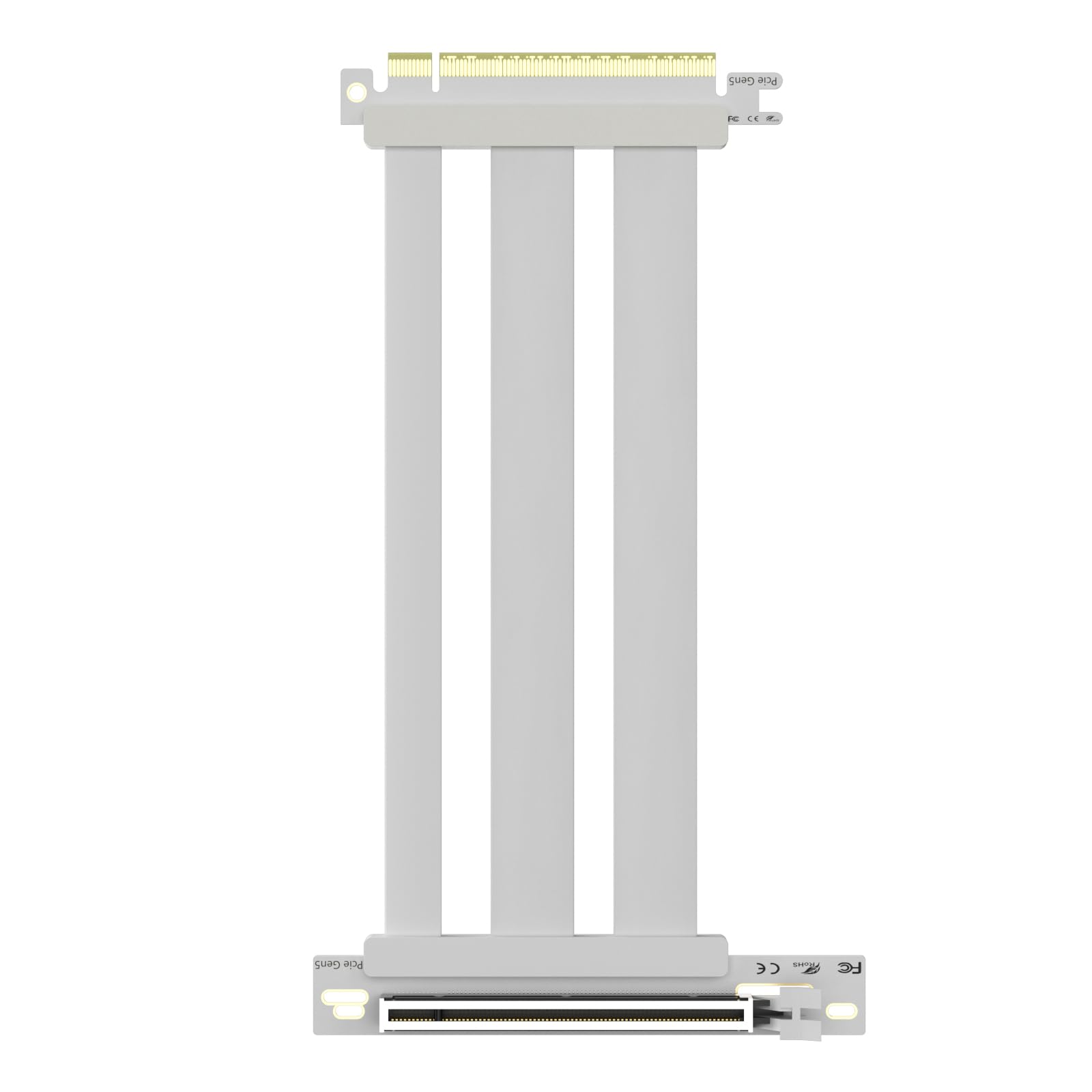 GLOTRENDS 200 mm PCIe 5.0 Cavo riser per RTX5090 RTX4090 RX9070 RX7900, compatibile con GPU PCIe 5.0/4.0, angolo retto di 90 gradi per montaggio verticale della GPU