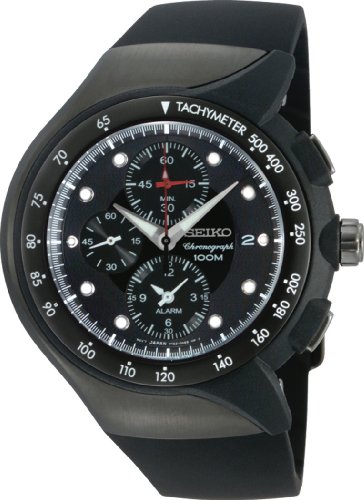 �Z�C�R�[Men 's snad63 Alarm Chronograph Black Ion Finish Urethane Strap Watch