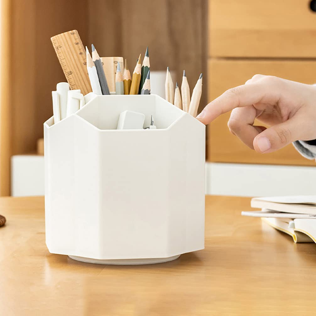 Porte-stylo Pot à crayons Papeterie Fournitures Organisateur de stockage Conteneur Enfants Crayons Ornement Conteneur Porte-stylo Bureau 360 degrés Rotation Crayon Organisateur Boîte de rangement Cont