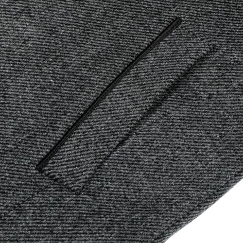 YOUTHUP Herren Mantel Regular Dicker Winter Wollmantel Mittellänge Wolle Wintermantel Freizeit Business, Köper-Grau, XL