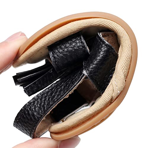 Baby Sandals Toddler Rubber Sole Pu Leather First Walkers Princess Dress Outdoor Shoes Toddler Closed Toe Sandals 6