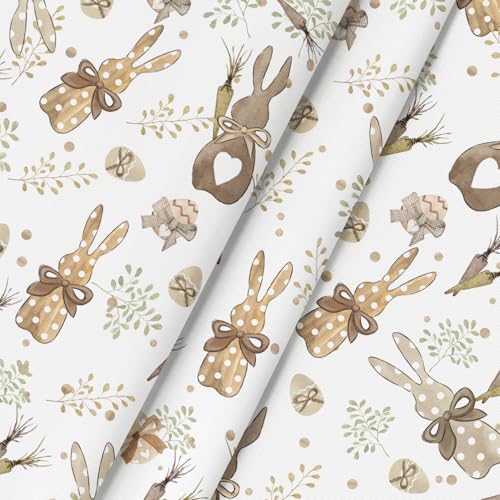 Artoid Mode Hasen Karotten Ostereier Ostern Tischdecke 140x110 cm, Saisonnal Frühling Fleckschutz Tischwäsche Küche Dekoration Party Dekor