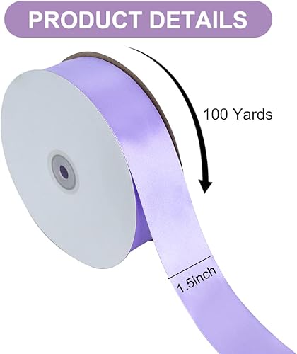 Vista 109 de TONIFUL - Listón de satén de color liso, para envolver regalos, sillas, día de San Valentín, boda, fiesta de cumpleaños, cabello, costura floral, 1