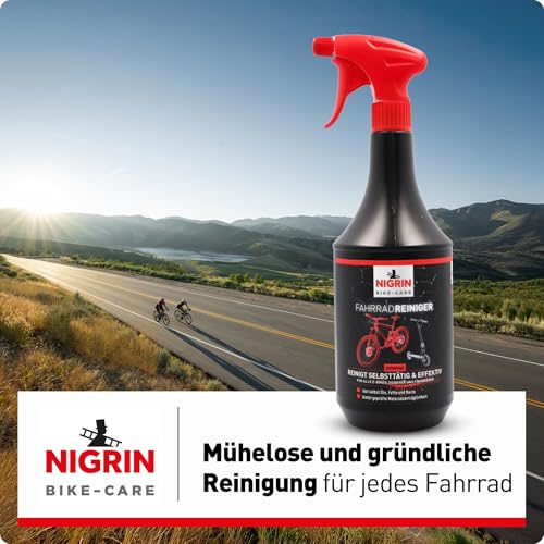 NIGRIN Bike-Care Fahrrad-Reiniger, 1000 ml Sprühflasche, Fahrradreinigung, reinigt selbsttätig und gründlich