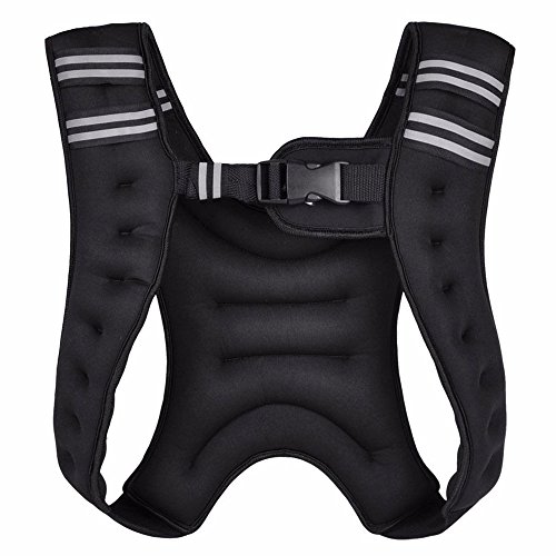Fitness Maniac Weighted Vest 15 Lbs Weight Vests Gym Weight Training Running Adjustable Strap Jacket Weight Fitness Gym Weight Loss Body Workout Vest 15-Pound #TOP3