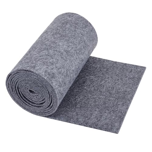Image of BENECREAT 118x9.45 Inch Grey Felt Roll, Non Woven Felt Fabric, Craft Felt Fabric for Patchwork Sewing Decoration Craft DIY, 3mm Thick