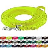 Flache, robuste BioThane Schleppleine – 13 mm breite Standard BioThane (2,5 mm stark) – empfohlen für Hunde zwischen 15 und 25 kg (je nach Trainingsstand)