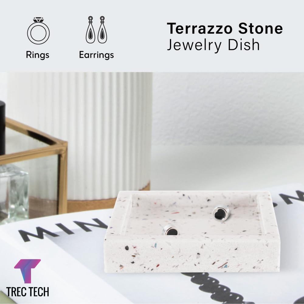 Terrazzo Jewelry Dish Set of 4, 3.25