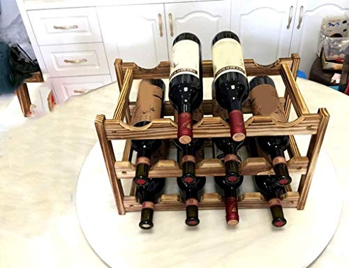 Soporte para botellas de vino de madera maciza 12 lugares miniatura 3