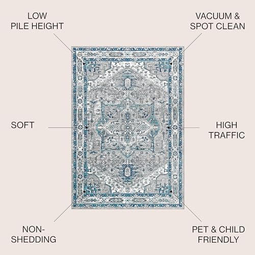 Tapete decorativo cuadrado azul y gris 5x5 miniatura 2