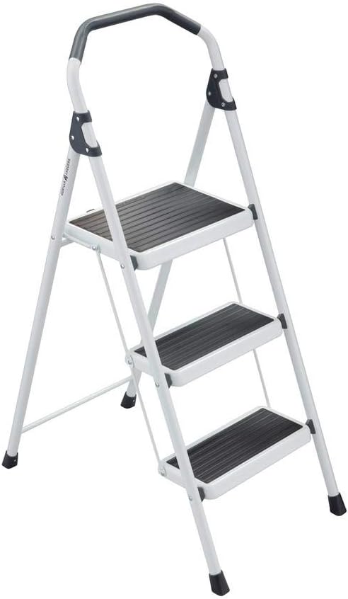 Gorilla Ladders 3-Step Steel Lightweight Step Stool Ladder 225 lbs. Load Capacity Type II Duty Rating (9ft. Reach Height) GLS-3-2