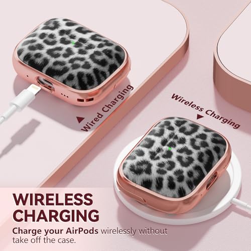 Image of Inesore for AirPods Pro 3 Case Cover 2025 with Lock-Black Jaguar | Two-Piece Design,with Gold Keychain & Clean Pen, As Phone Stand,Support Wireless Charging,Cute Luxury Case for Women Girly
