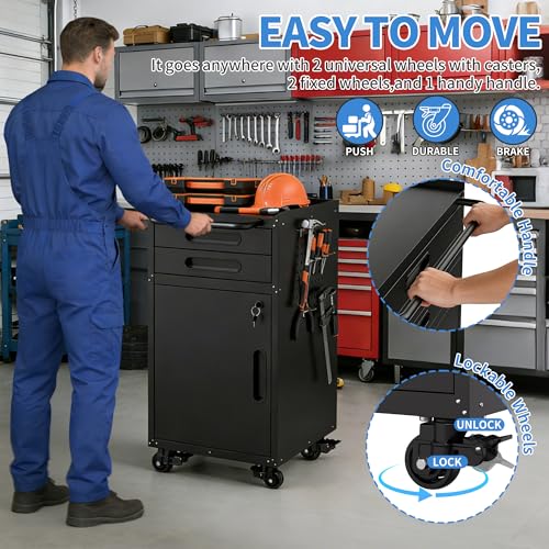 Image of Metal Storage Cabinet for Garage, Tool Cabinet, Utility Cabinet