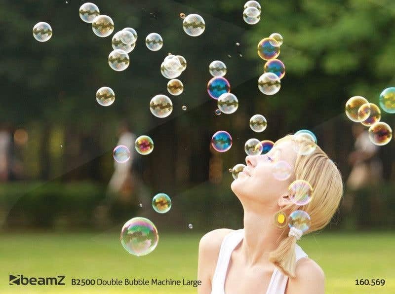 Máquina de burbujas BeamZ B2500 doble rueda para rellenar escenarios y espectáculos al aire libre 4
