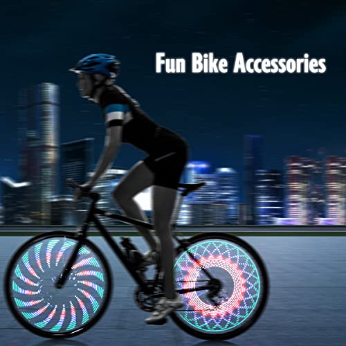 Tgjor Bike Wheel Lights, Led Waterproof Bicycle Spoke Tire Light With 32-Led And 32Pcs Changes Patterns Bicycle Rim Lights For Mountain Bike Road Bikes Bmx Bike Hybrid Bike Folding Bike (One Light) #TOP5