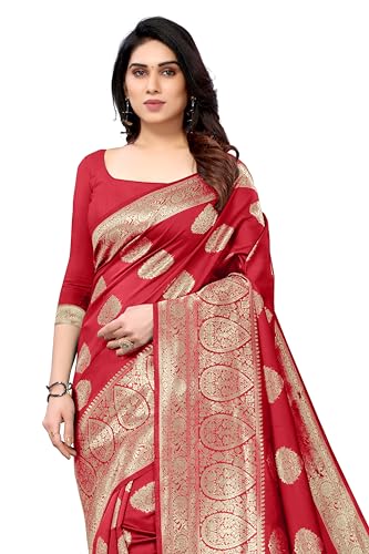 Image of MIRCHI FASHION Women Saree | Jacquard Banarasi Silk Woven Ethnic Motif Office Wear Sari