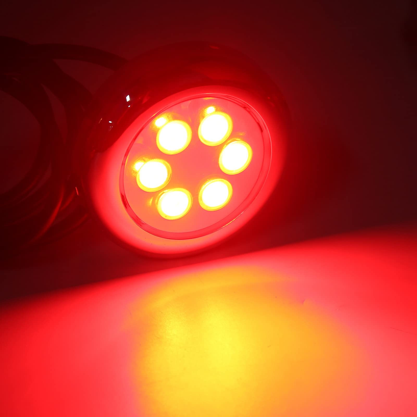 aqxreight 3.5in LED Underwater Light IP68 Waterproof 12V?24VDC for Yacht Marine Boat (RGB)