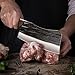 HOSHANHO Butcher Knife Set, 3-Piece High Carbon Steel Serbian Chef Knife Set of Heavy Duty Boning Knife & Meat Cleaver Knives & Viking Knives for Home, Cooking, Outdoor Camping BBQ