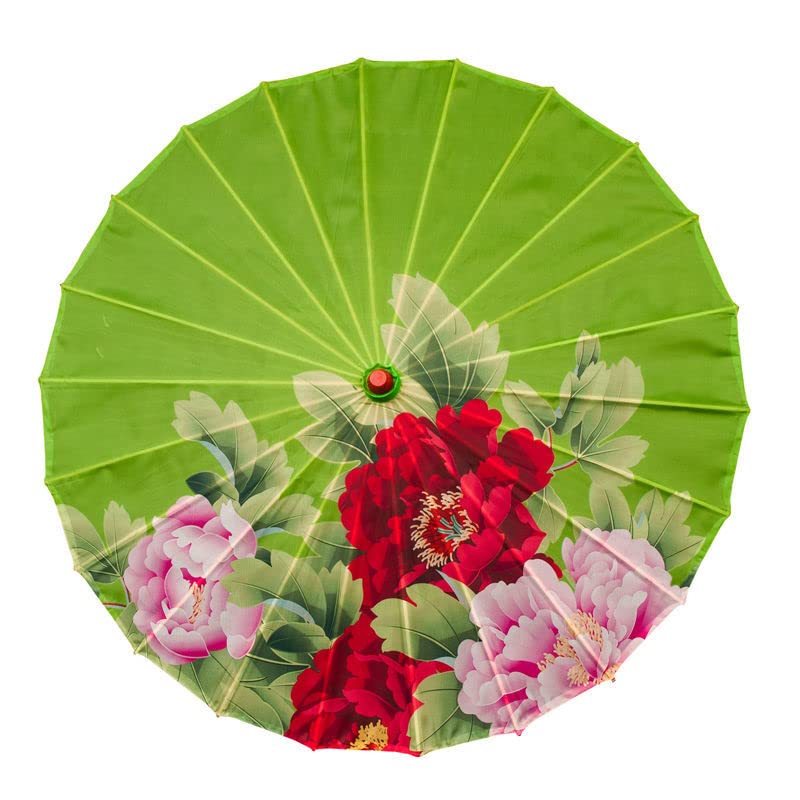 Vocttaiy Parasol Chinese Style Classical Oil Paper Umbrella Rainproof Umbrella, Parasol Pendent Floral Mulitcolor Paper and Bamboo Painted Paper Parasol (C), One Size