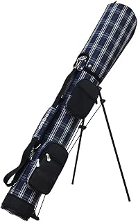 WOAIAI Portable Lightweight Golf Stand Bag,Sunday Golf Carry Bag,Waterproof Large-Capacity Golf Club Bag,Blue Lattice