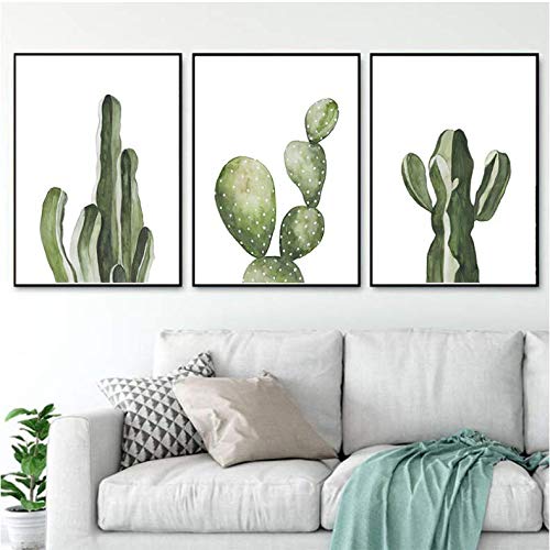 Plante verte toile art moderne 50x70 cm pour habiller un mur vide