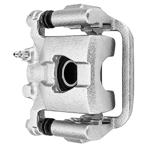 Image of Detroit Axle - Rear Right Brake Caliper for 2007-2019 Nissan Sentra | 2011-2017 Juke, 2007-2010 Tiida, Passenger Side Disc Brake Caliper w /Bracket Replacement
