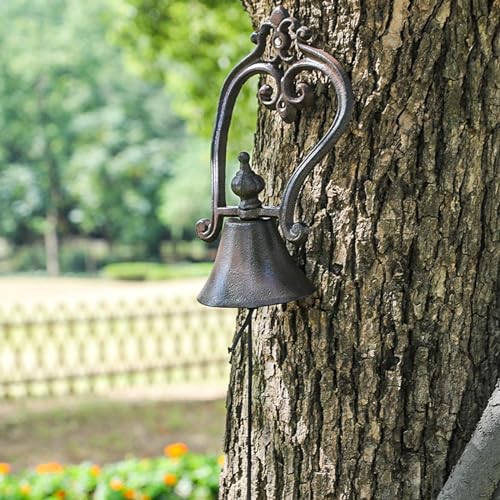 gazechimp Sino de jantar agitado manualmente, sino decorativo de metal externo, sino de parede de fe