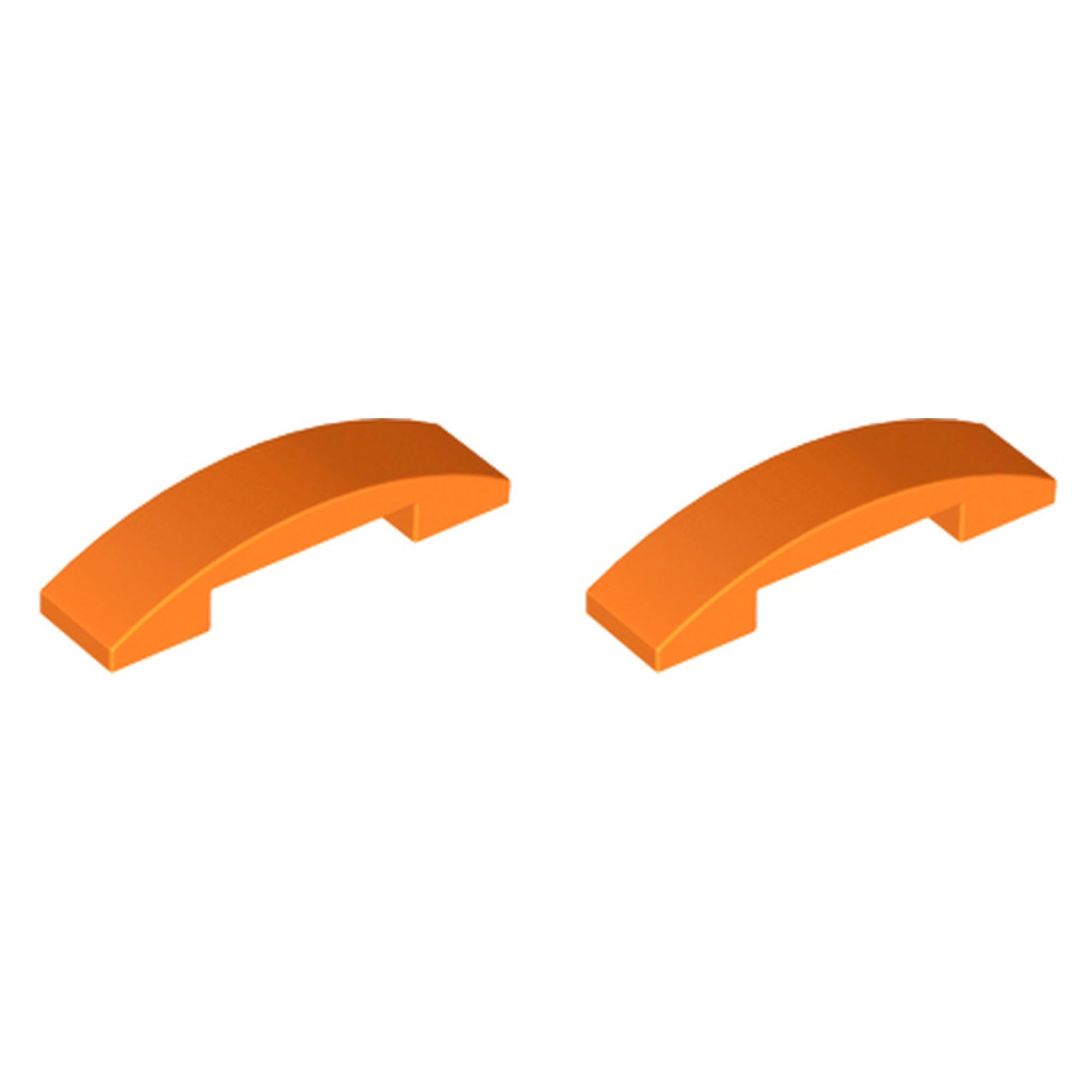 LEGO Slope, Curved 4 x 1 x 2/3 Double Part 93273 (Orange, 2, Bricks)