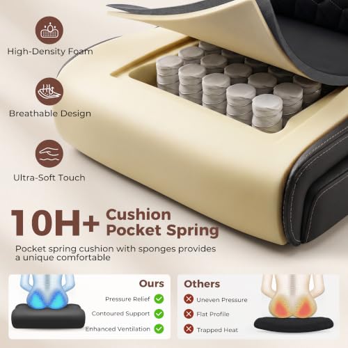 Image of Ergonomic Office Chair with Lumbar Support, Executive Leather Computer Desk Chair with Flip Up Arms & Rocking Function, High Back Big and Tall Comfortable Gaming Chair for Home Office, Black