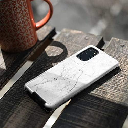 Skinit Pro Phone Case Compatible with Galaxy S20 Plus - White Marble Design