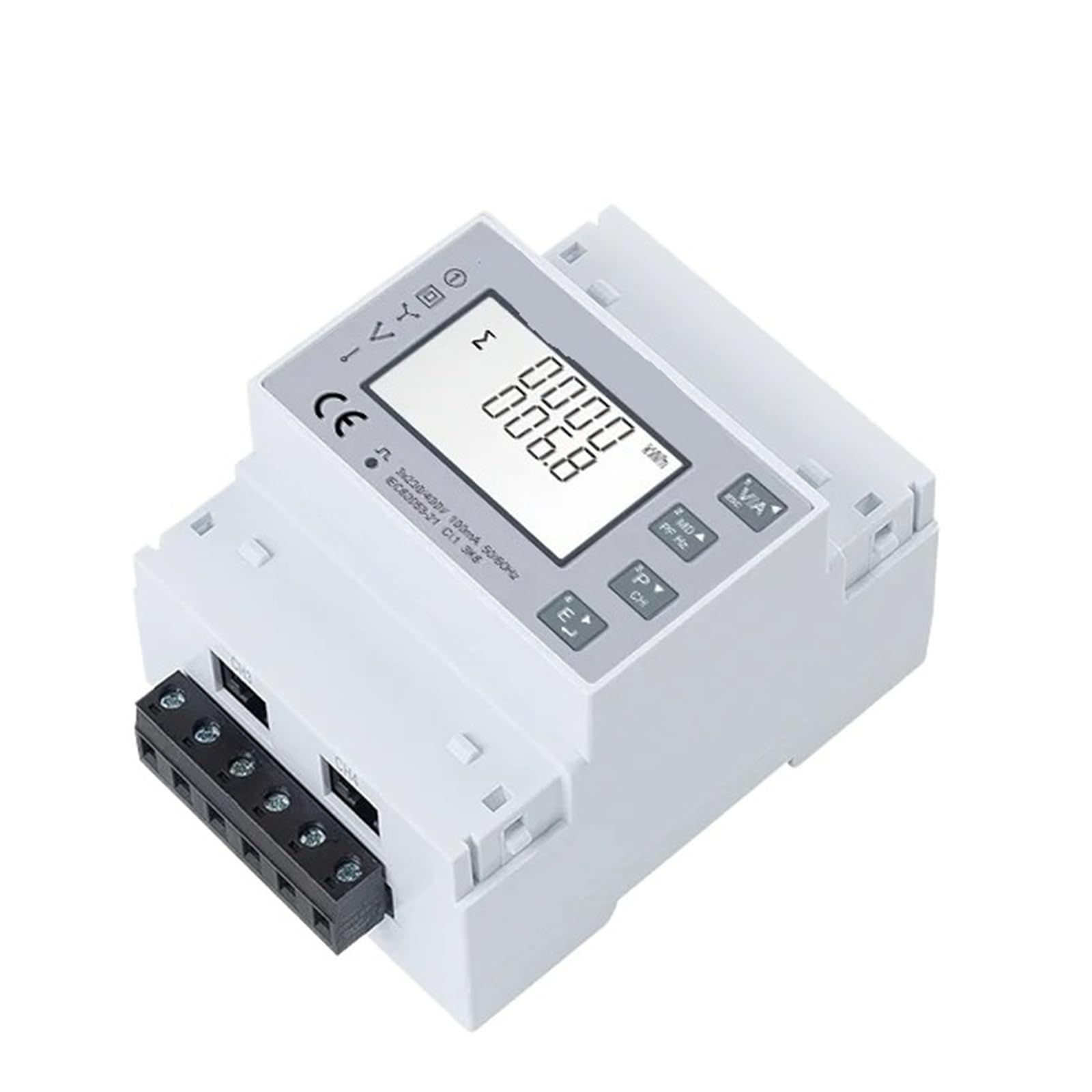 Medidor de energía multifunción de carga dual conectado, 100 mV, pantalla LCD retroiluminada | Transformer