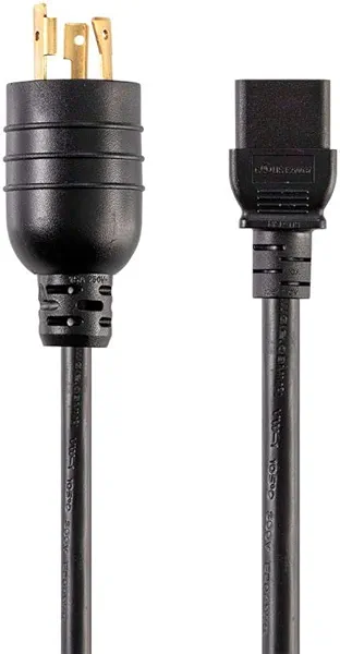 Monoprice Extension Cord - IEC 60320 C14 to IEC 60320 C13, 15 Amp, 1875 Watt, 3-Prong, 14AWG, 8 Feet, Black
