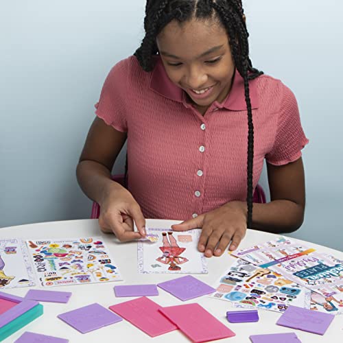 Image of Fashion Plates My Style - Girls Mix-and-Match Drawing Kit, Arts and Crafts, Coloring, Art Supplies, Craft Supplies, Stencils, Crayons Included, Create Your Own Designs, Ages 6+