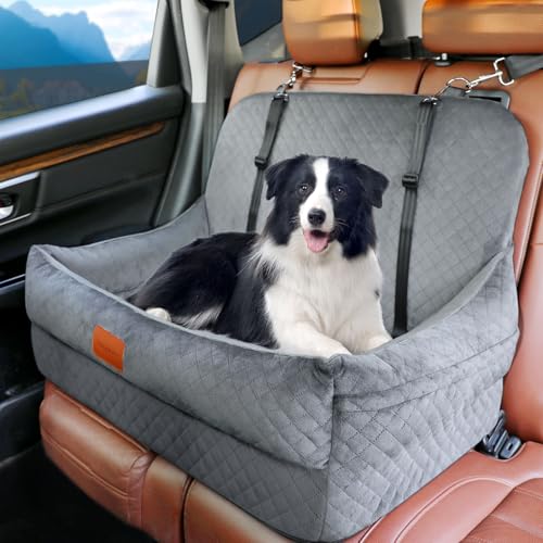 Tomyanner Assento de carro para cães médios/grandes, cama para cães de carro com até 55 libras ou 2