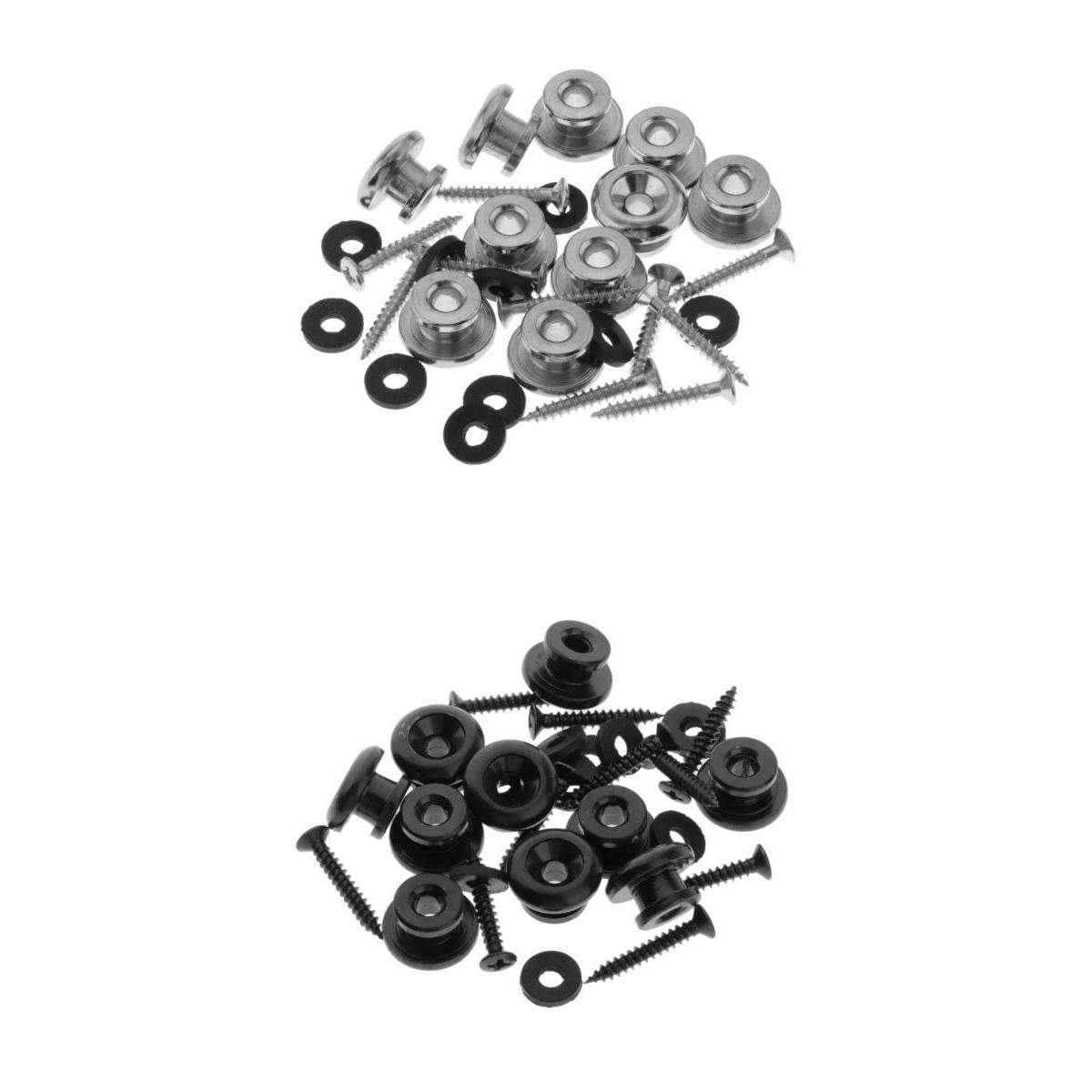 ATORSE Set of 20 Guitar Strap Locks Mushrooms Head with Washers Screws Universal-image-5