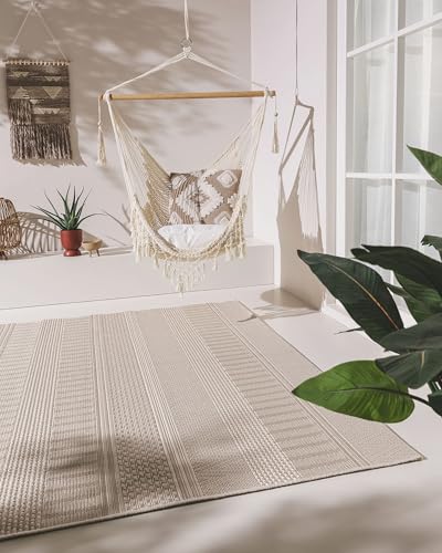 benuta In- & Outdoor Teppich Naoto Beige 120x170 cm | Pflegeleichter...
