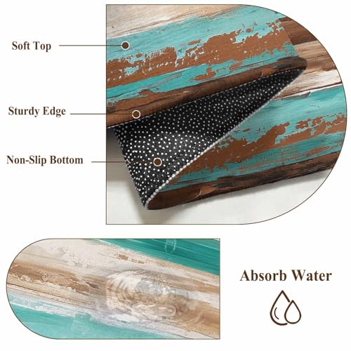 Tapete decorativo teal brown 36x60 pulgadas miniatura 7